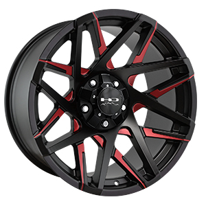 HD Offroad Canyon Black Milled Face w Red Clear