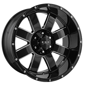 HD Offroad 8 Point Black Milled Edges