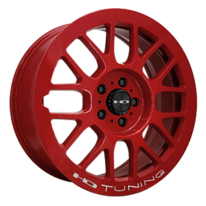 HD Wheels Gear Gloss Red W/ Milling