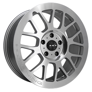 HD Wheels Gear Silver Machined Polished Face