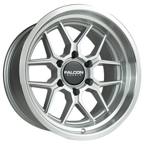 Falcon Wheels TX1 Apollo Silver W/ Machine Face & Lip