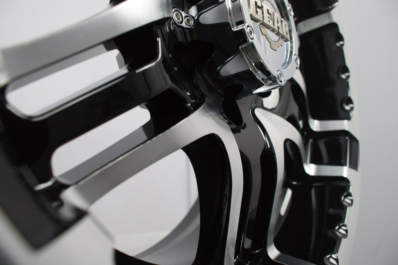 Gear Alloy Double Pump 713mb 18x9 6 Lug Gloss Black Machined Wheels Rims .JPG